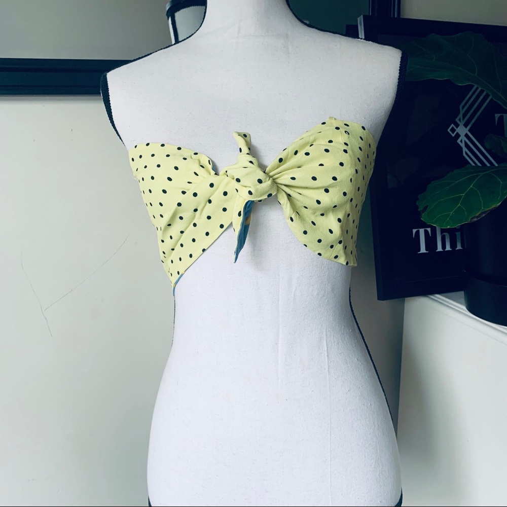 NWT Zara Front Tie Bandeau Top